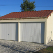 Garage double préfabriqué 2 pentes et 2 portes