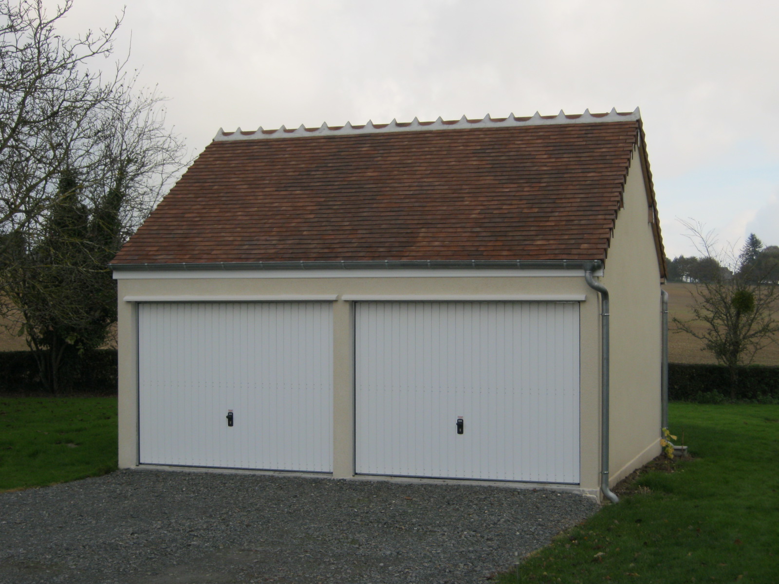 Garage préfabriqué double - Tuile